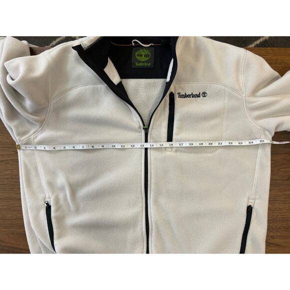 Timberland Men's Full Zip Up Fleece Jacket in Color Beige in Size XL - Picture 5 of 7